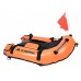 PVC buoy - boat with small pump and red & white PVC flag with flagpole Scorpena D2