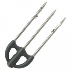 3 stainless steel prongs with 2 MOVABLE barbs